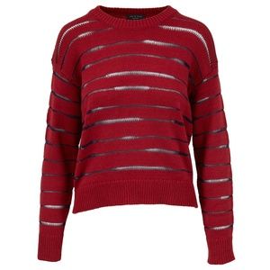 Rag & Bone Penn Sheer Stripe Crop Sweater women’s size S